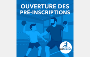 Ouverture des Pré-Inscriptions