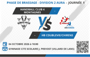 [M15M] Match - Handball Club 4 Montagnes VS HB Coublevie/Chirens