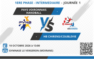 [M11F] Match - Pays Voironnais HB VS HB Chirens/Coublevie