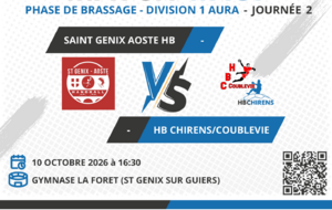 [M13F] Match - SAINT GENIX AOSTE HB VS HB CHIRENS/COUBLEVIE