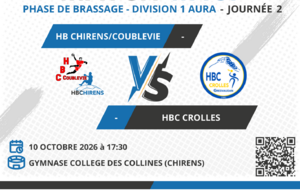 [M18F] Match - HB CHIRENS/COUBLEVIE VS HBC CROLLES