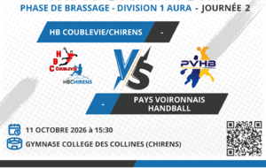 [M18M] Match - HB COUBLEVIE/CHIRENS VS PAYS VOIRONNAIS HANDBALL