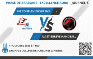 [M15M] Match - HB COUBLEVIE/CHIRENS VS US ST-EGREVE HANDBALL
