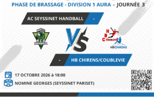 [M18F] Match - AC SEYSSINET HANDBALL VS HB CHIRENS/COUBLEVIE